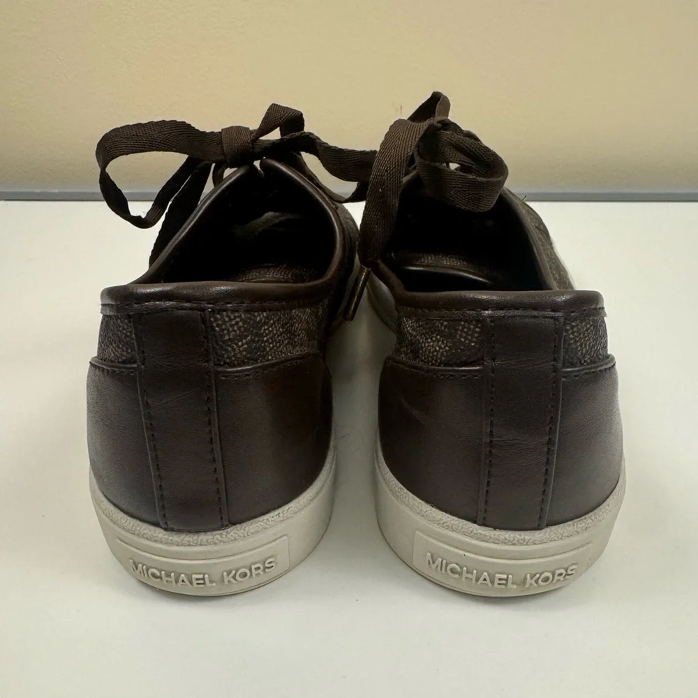 Michael Kors Signature Brown Low Top Sneakers